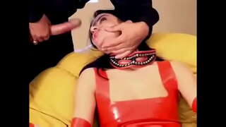 Rhyw Fetish yn fishnet a latecs - 5 munud