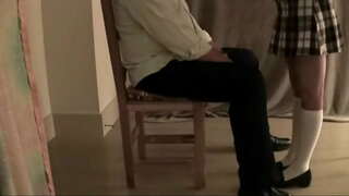 Domestic disiplin hairbrush spanking